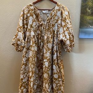 Universal Thread Mustard Floral Dress with pockets